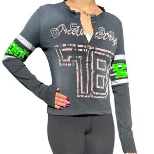 Diesel Black & Neon Shirt with Red Label Sz:M